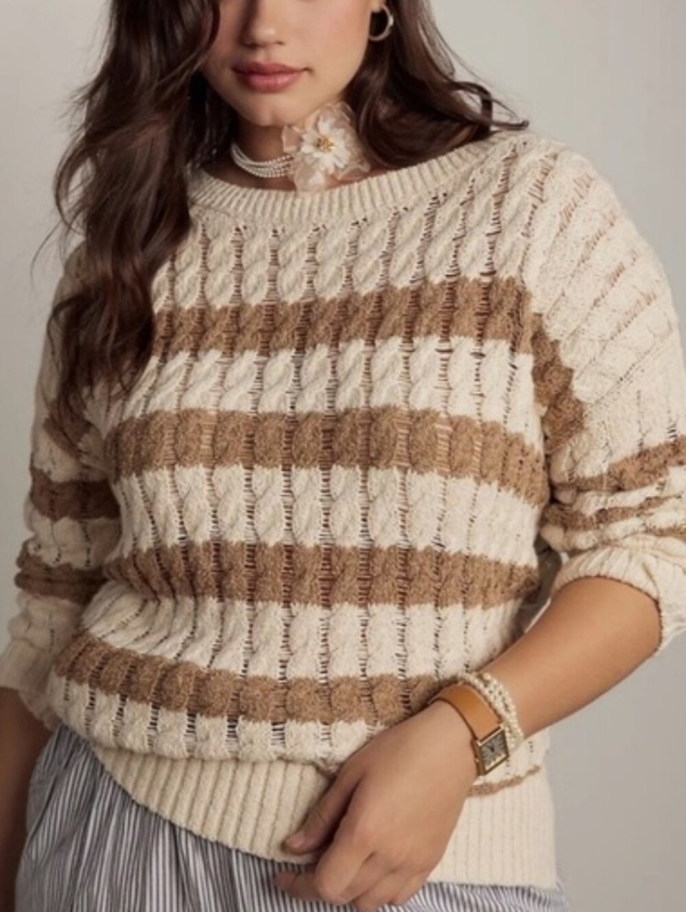 Pilcro Striped Sweater Size Small